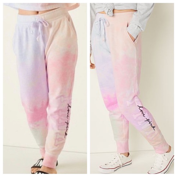 PINK Victoria's Secret Pants - VS VICTORIAS SECRET PINK SKINNY JOGGER LEGGING SWEAT PANT TIGHT FREYA TIE DYE XS